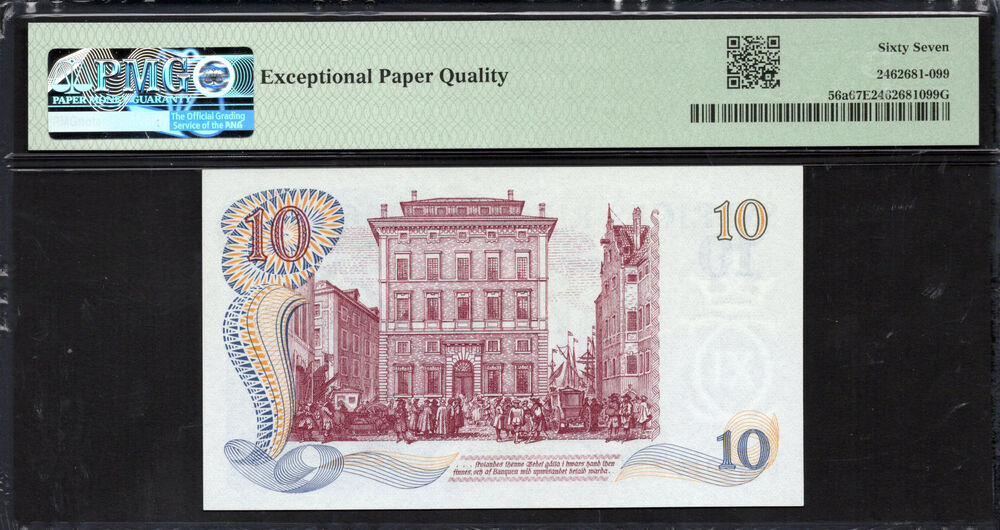 Sweden - 10 Kronor 1968 - Pick # 56a - PMG 67 EPQ