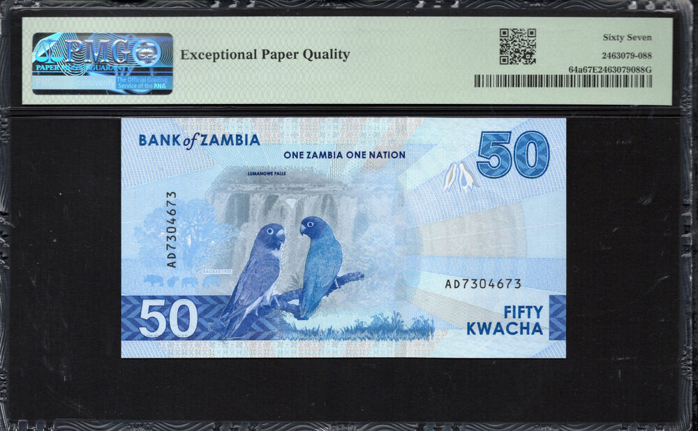 Zambia - 50 Kwacha 2024 - Pick # 64a - PMG 67 EPQ