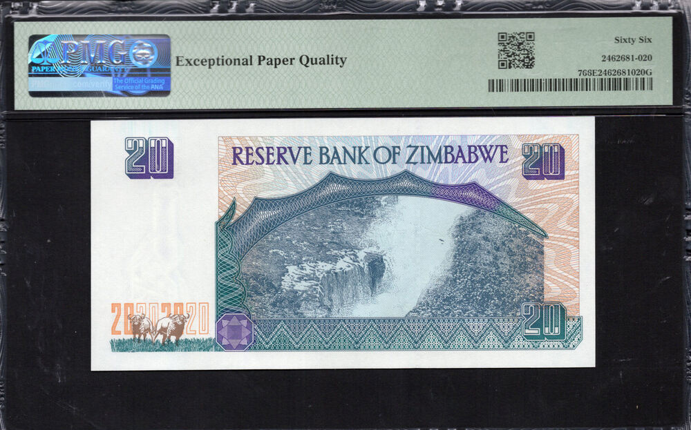 Zimbabwe - 20 Dollars 1997 - Pick # 7 - PMG 66 EPQ