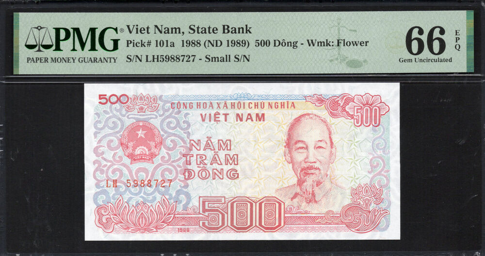 Vietnam - 500 Dong 1988 - Pick # 101a - PMG 66 EPQ
