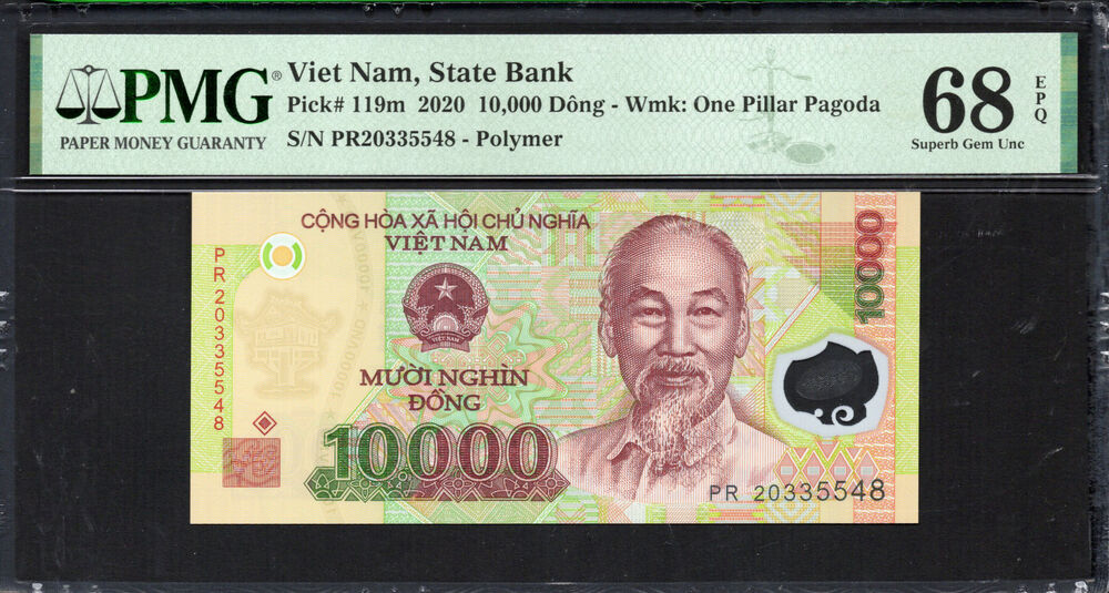 Vietnam - 10.000 Dong 2020 - Pick # 119m - PMG 68 EPQ