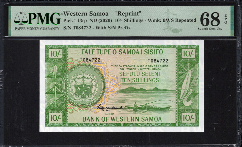 Western Samoa - 10 Shillings 2020 - Pick # 13rp - PMG 68 EPQ