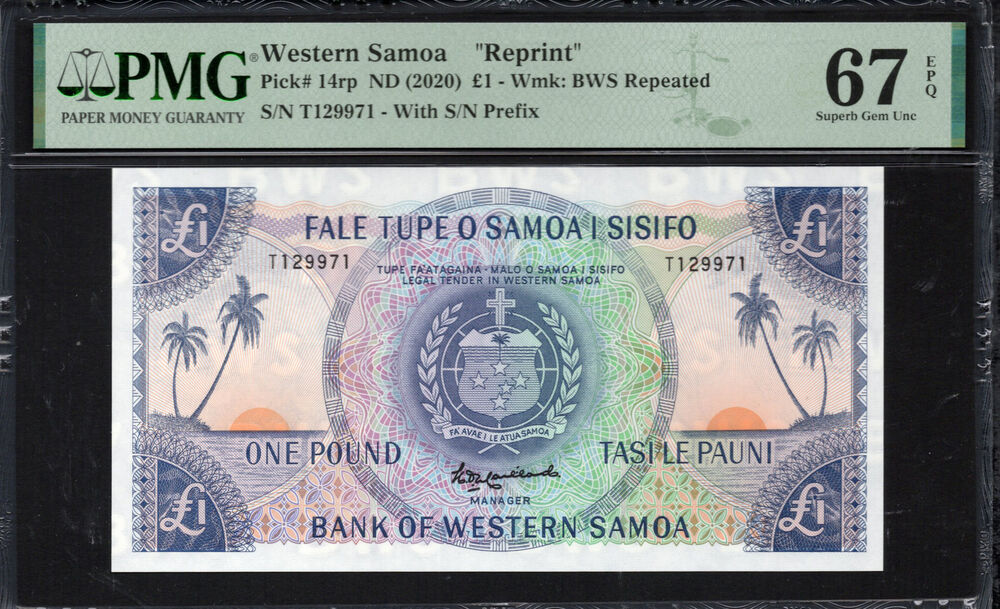 Western Samoa - 1 Pound 2020 - Pick # 14rp - PMG 67 EPQ