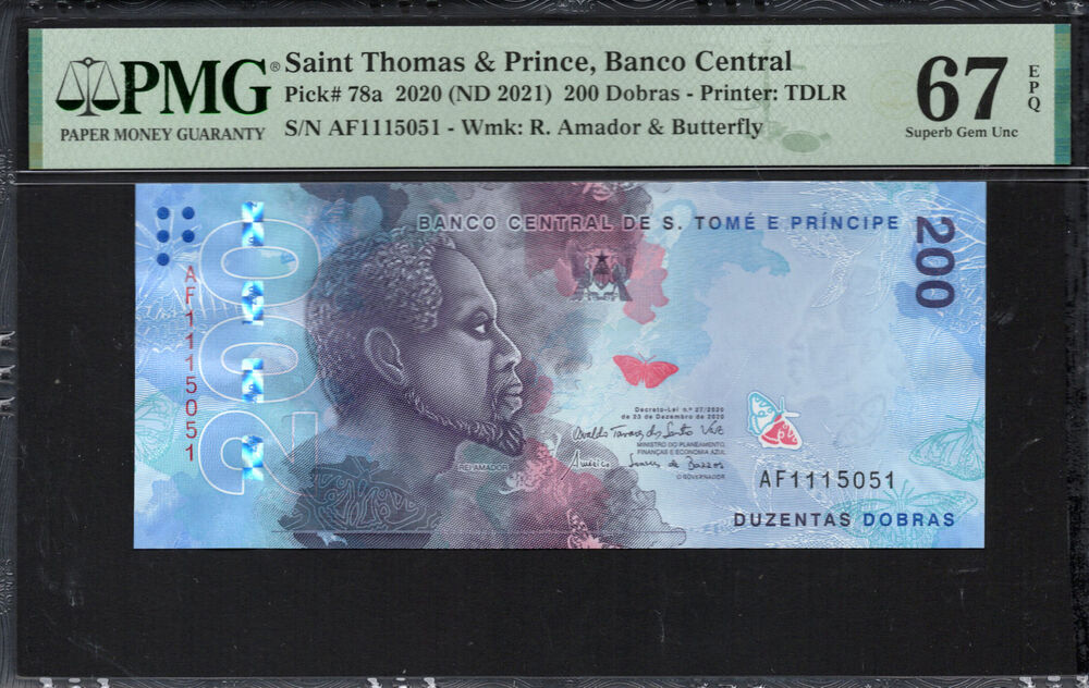 Sao Tome and Principe - 200 Dobras 2020 - Pick # 78a - PMG 67 EPQ