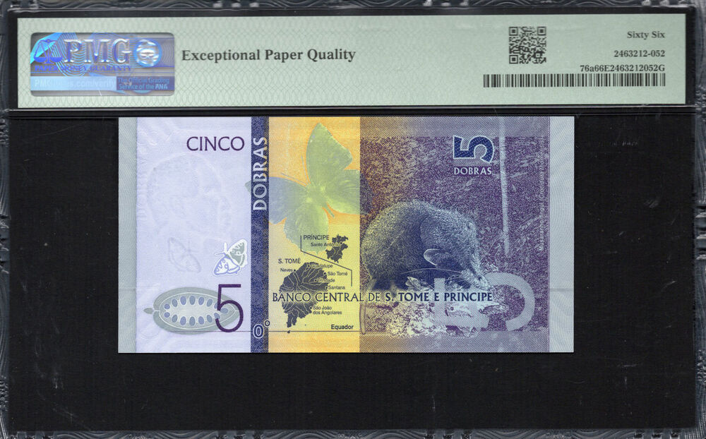 Sao Tome and Principe - 5 Dobras 2020 - Pick # 76a - PMG 66 EPQ