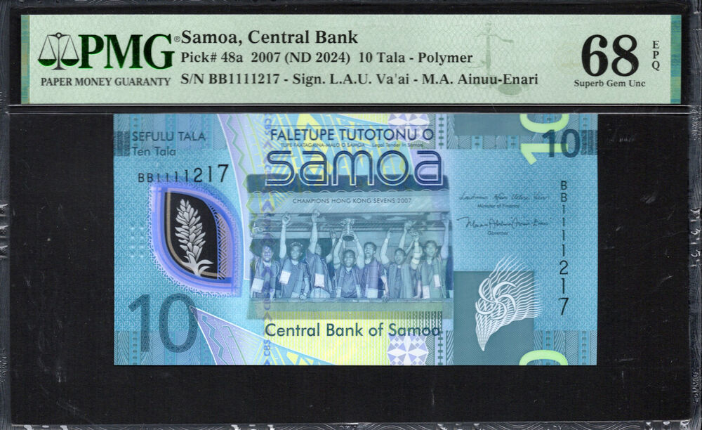 Samoa - 10 Tala 2007 - Pick # 48a - PMG 68 EPQ