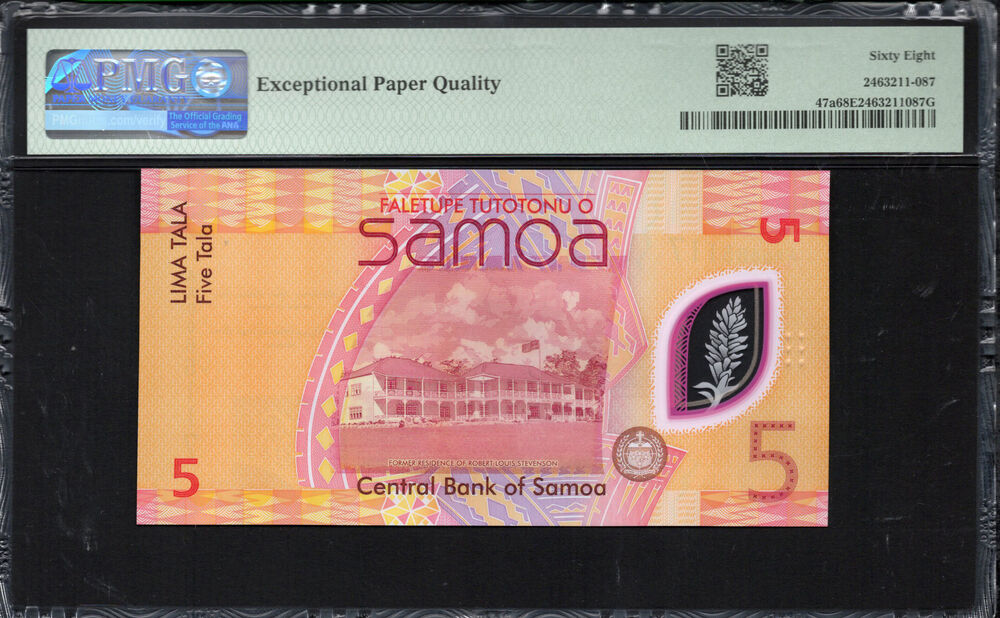 Samoa - 5 Tala 2023 - Pick # 47a - PMG 68 EPQ