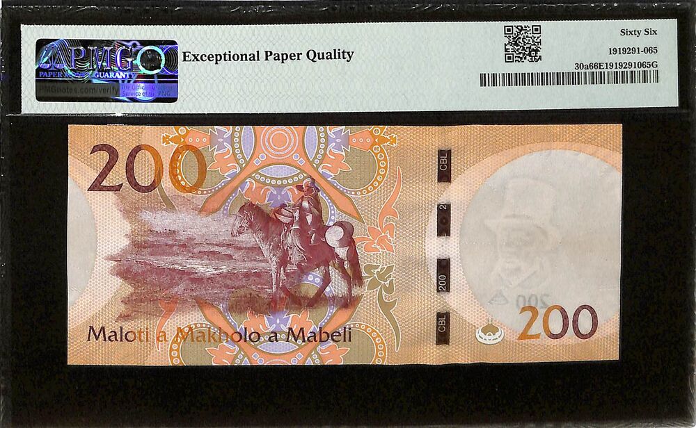 Lesotho - 200 Maloti 2021 - Pick # 30a - PMG 66 EPQ