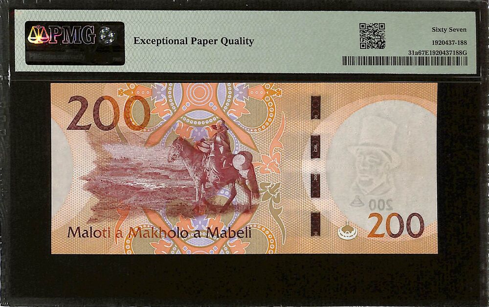 Lesotho - 200 Maloti 2023 - Pick # 31a - COMMEMORATIVE - PMG 67 EPQ