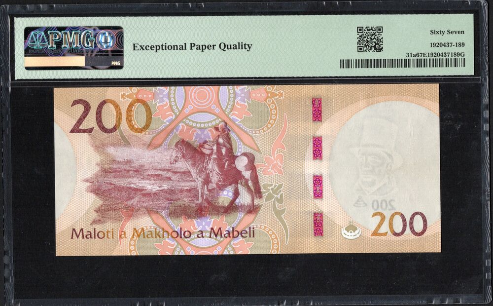 Lesotho - 200 Maloti 2023 - Pick # 31a - COMMEMORATIVE - PMG 67 EPQ