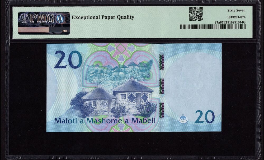 Lesotho - 20 Maloti 2021 - Pick # 27a - PMG 67 EPQ
