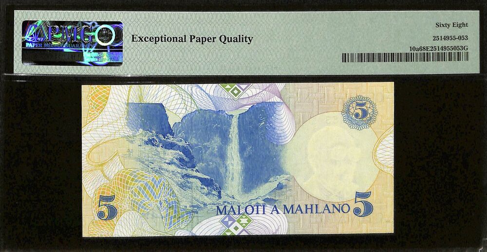 Lesotho - 5 Maloti 1989 - Pick # 10a - PMG 68 EPQ