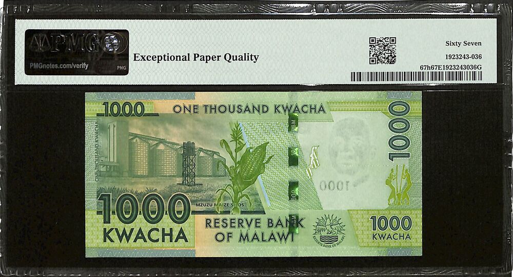 Malawi - 1000 Kwacha 2024 - Pick # 67h - PMG 67 EPQ