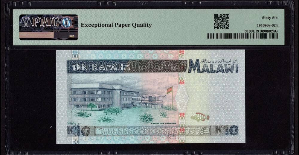 Malawi - 10 Kwacha 1995 - Pick # 31 - PMG 66 EPQ