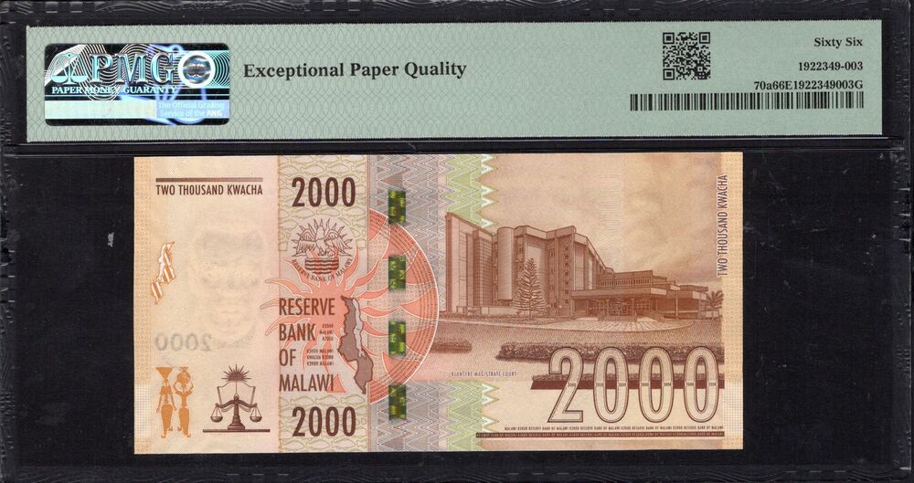 Malawi - 2000 Kwacha 2021 - Pick # 70a - PMG 66 EPQ