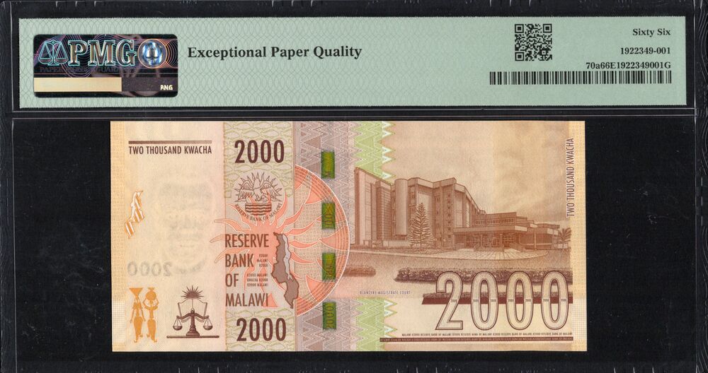 Malawi - 2000 Kwacha 2021 - Pick # 70a - PMG 66 EPQ