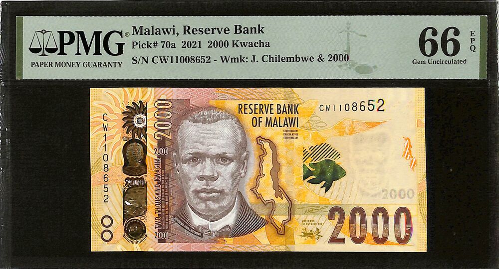 Malawi - 2000 Kwacha 2021 - Pick # 70a - PMG 66 EPQ