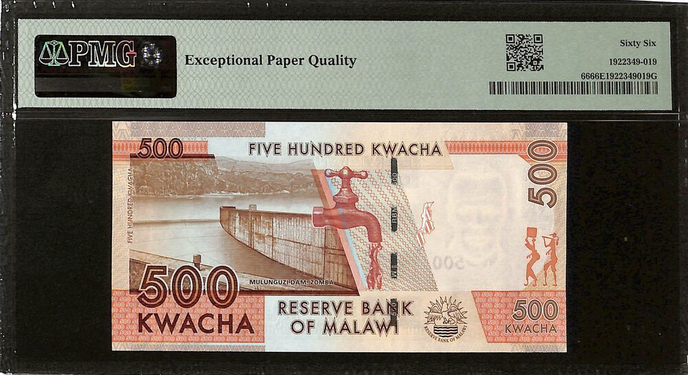 Malawi - 500 Kwacha 2014 - Pick # 66 - PMG 66 EPQ