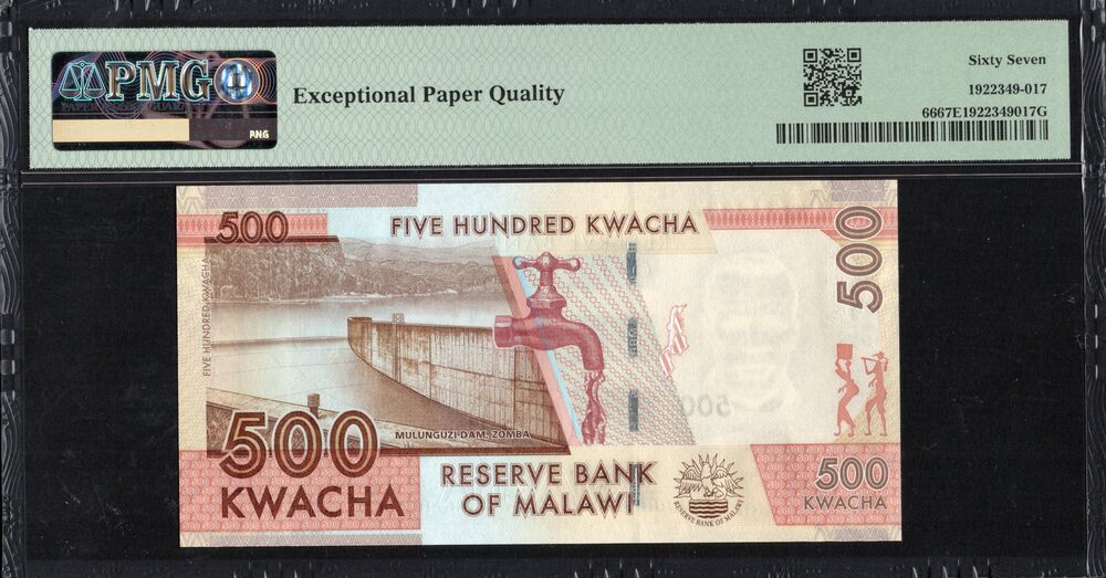 Malawi - 500 Kwacha 2014 - Pick # 66 - PMG 67 EPQ