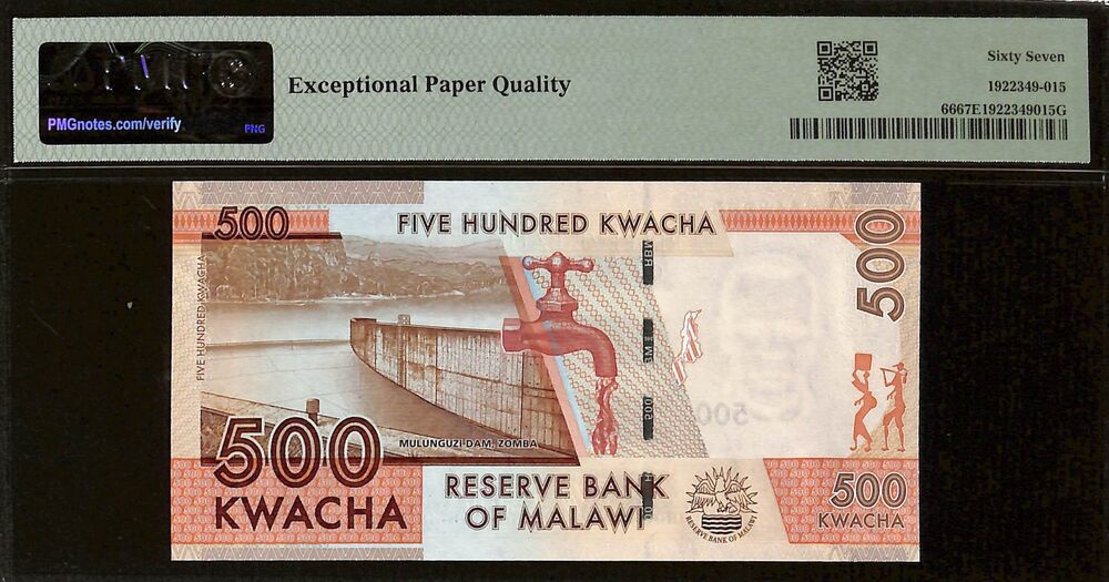 Malawi - 500 Kwacha 2014 - Pick # 66 - PMG 67 EPQ