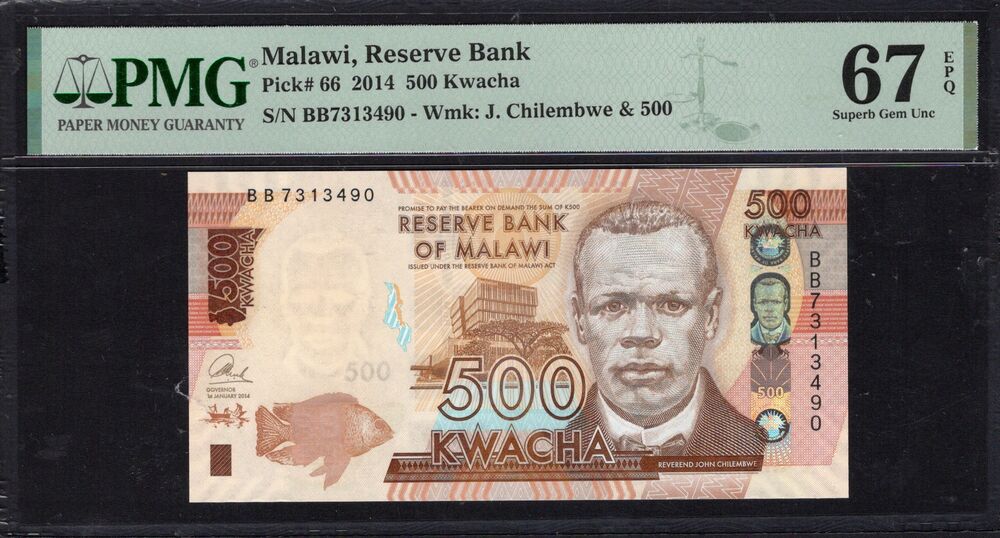 Malawi - 500 Kwacha 2014 - Pick # 66 - PMG 67 EPQ