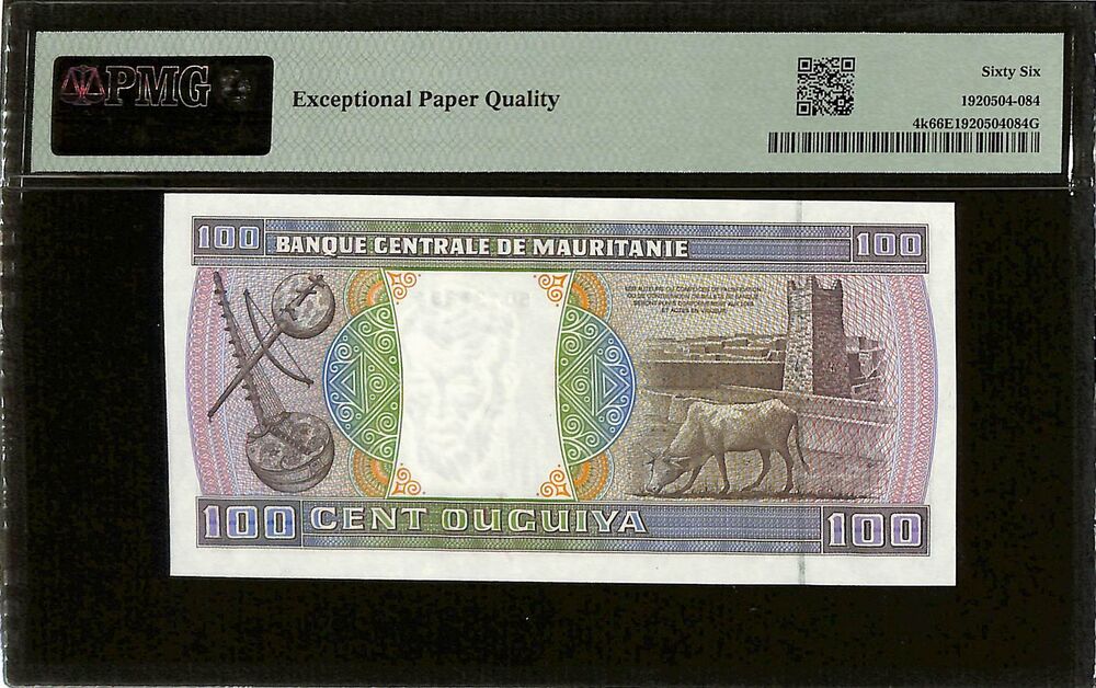 Mauritania - 100 Ouguiya 2002 - Pick # 4k - PMG 66 EPQ