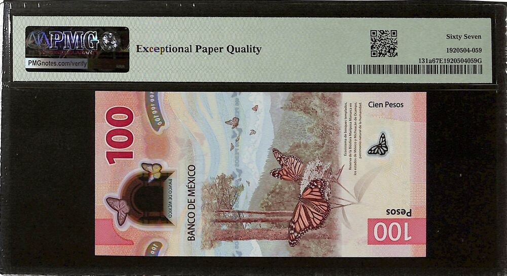 Mexico - 100 Pesos 2020 - Pick # 131a - PMG 67 EPQ