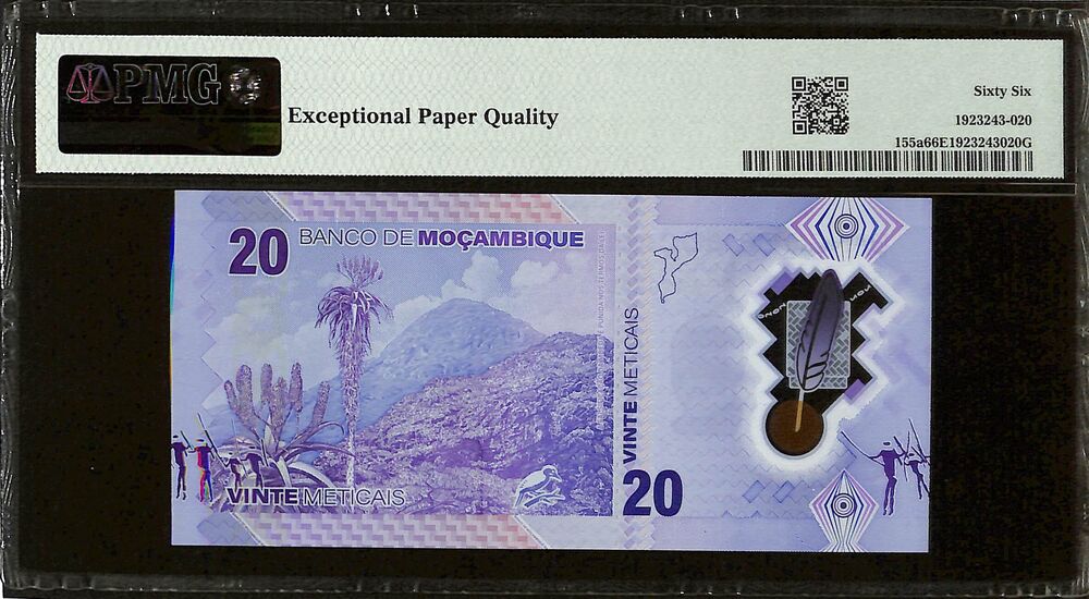 Mozambique - 20 Meticais 2024 - Pick # 155a - PMG 66 EPQ