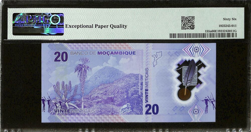Mozambique - 20 Meticais 2024 - Pick # 155a - PMG 66 EPQ