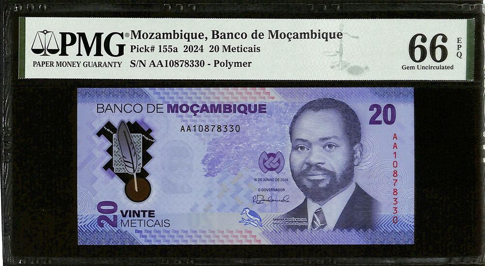Mozambique - 20 Meticais 2024 - Pick # 155a - PMG 66 EPQ