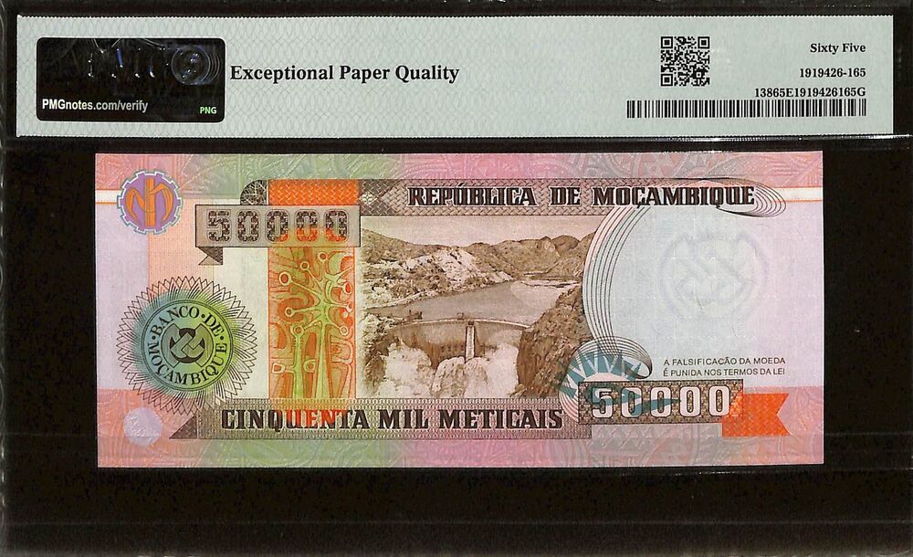 Mozambique - 50.000 Meticais 1993 - Pick # 138 - PMG 65 EPQ