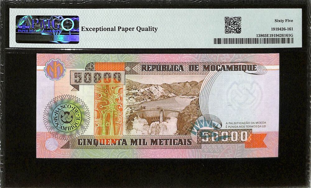 Mozambique - 50.000 Meticais 1993 - Pick # 138 - PMG 65 EPQ