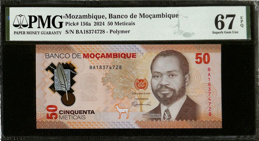 Mozambique - 50 Meticais 2024 - Pick # 156a - PMG 67 EPQ