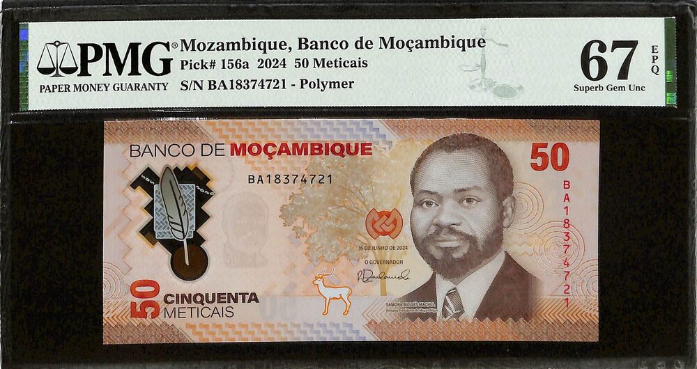 Mozambique - 50 Meticais 2024 - Pick # 156a - PMG 67 EPQ