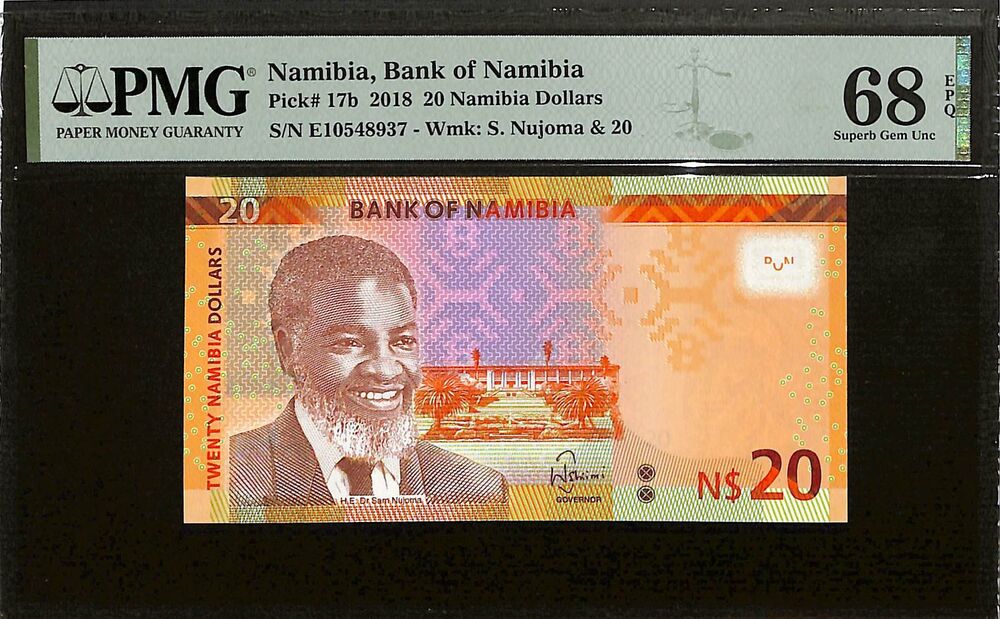 Namibia - 20 Namibia Dollars 2018 - Pick # 17b - PMG 68 EPQ