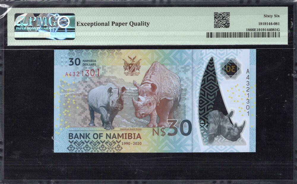 Namibia - 30 Namibia Dollars 2020 - Pick # 18 - COMEMMORATIVE - PMG 66 EPQ