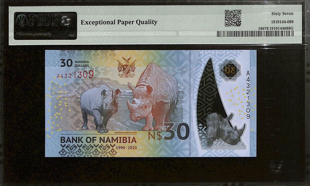 Namibia - 30 Namibia Dollars 2020 - Pick # 18 - COMMEMORATIVE - PMG 67 EPQ