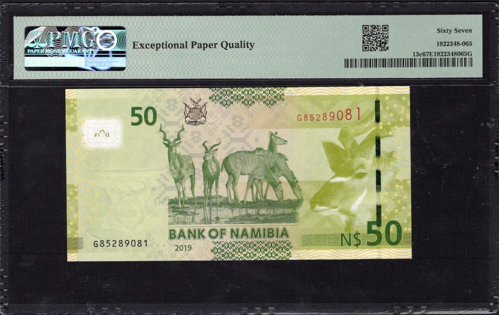 Namibia - 50 Namibia Dollars 2019 - Pick # 13c - PMG 67 EPQ