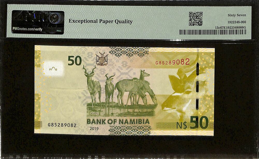 Namibia - 50 Namibia Dollars 2019 - Pick # 13c - PMG 67 EPQ