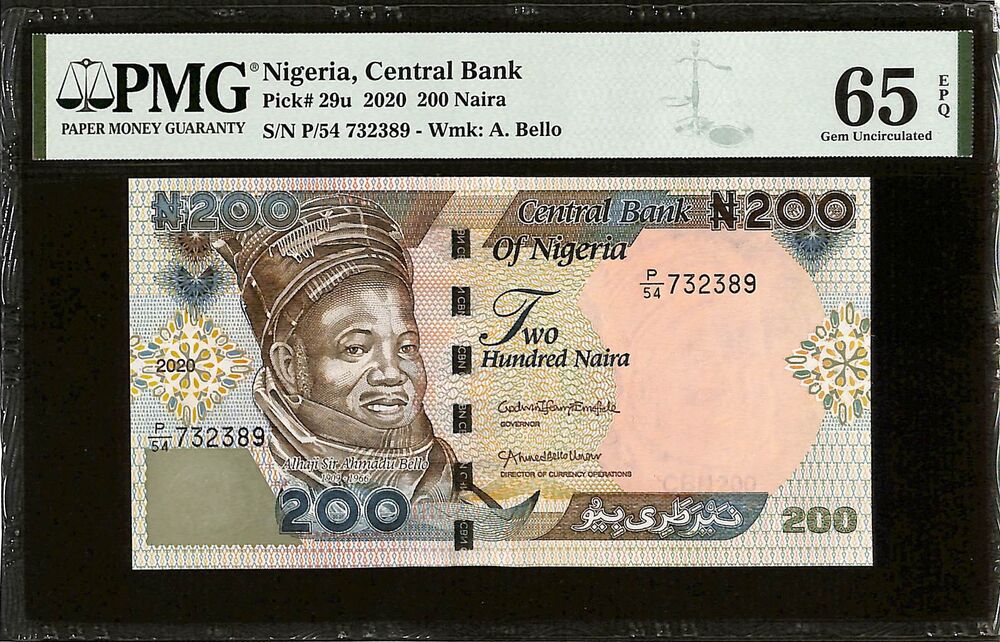 Nigeria - 200 Naira 2020 - Pick # 29u - PMG 65 EPQ