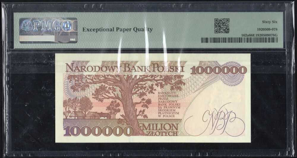 Poland - 1.000.000 Zlotych 1993 - Pick # 162a - PMG 66 EPQ