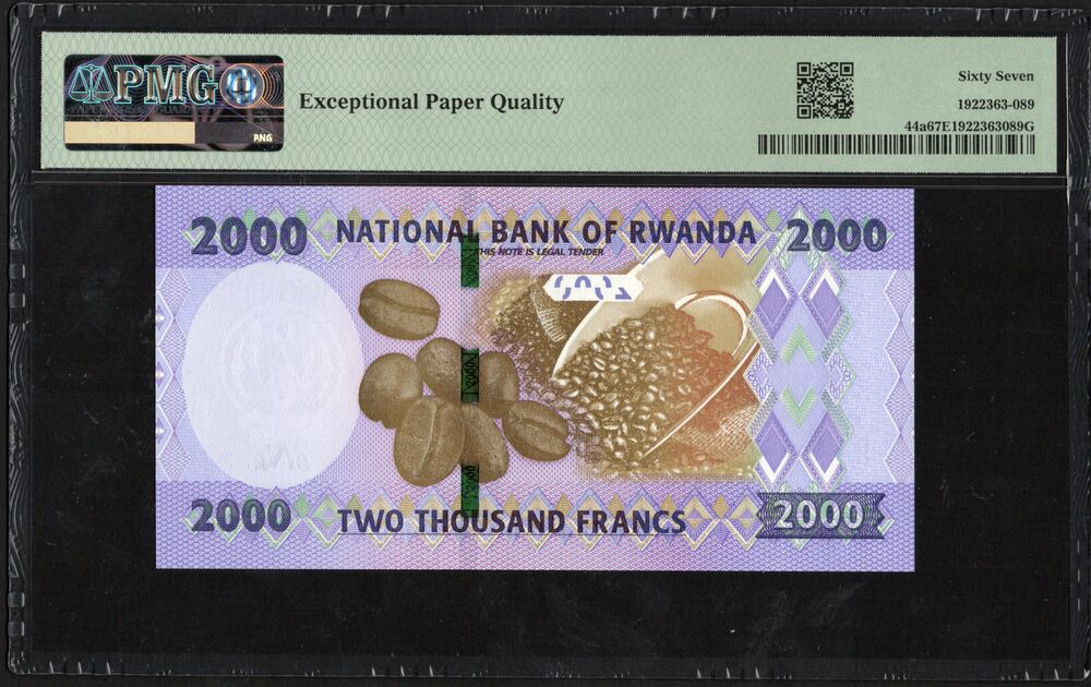Rwanda - 2000 Francs 2024 - Pick # 44a - PMG 67 EPQ