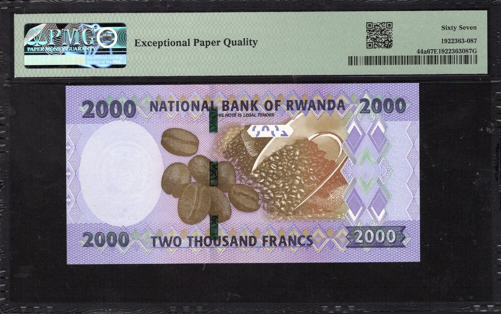 Rwanda - 2000 Francs 2024 - Pick # 44a - PMG 67 EPQ