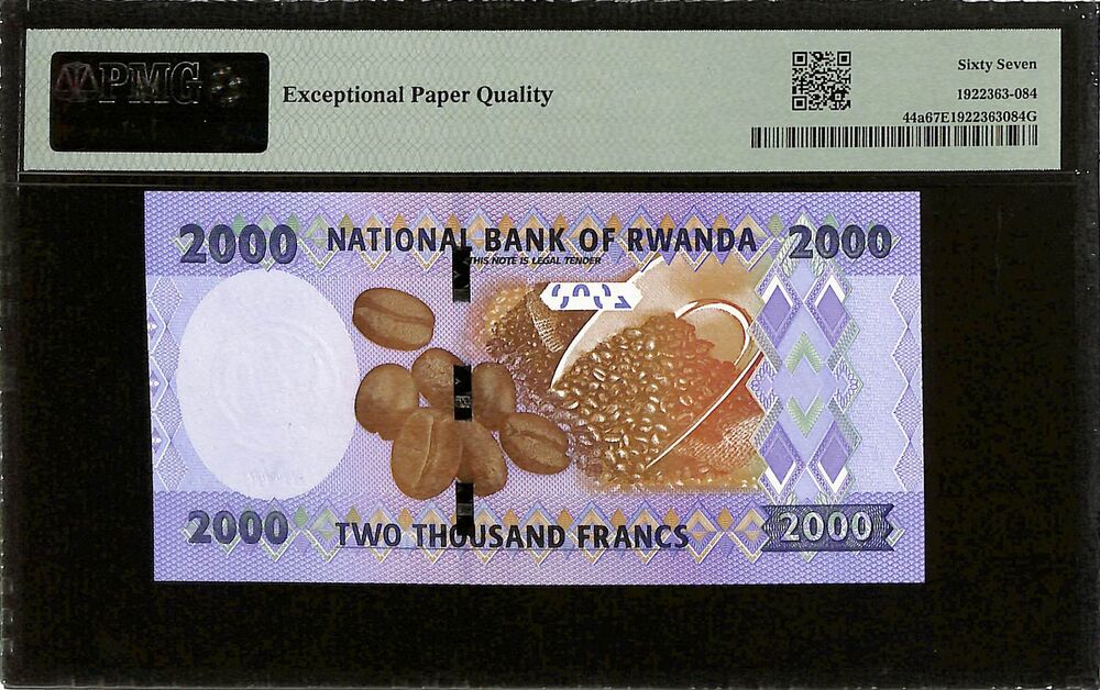 Rwanda - 2000 Francs 2024 - Pick # 44a - PMG 67 EPQ