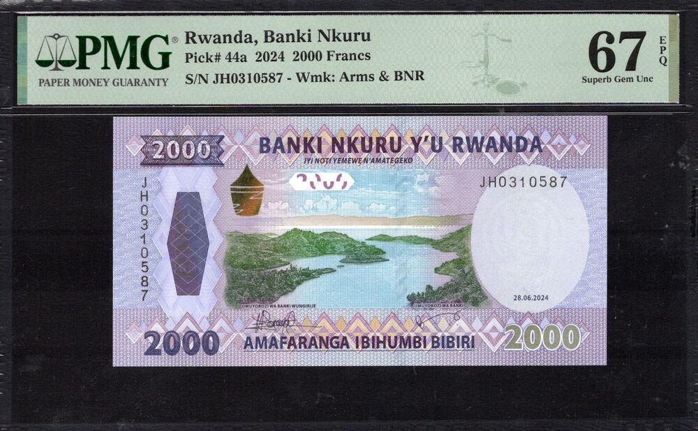 Rwanda - 2000 Francs 2024 - Pick # 44a - PMG 67 EPQ