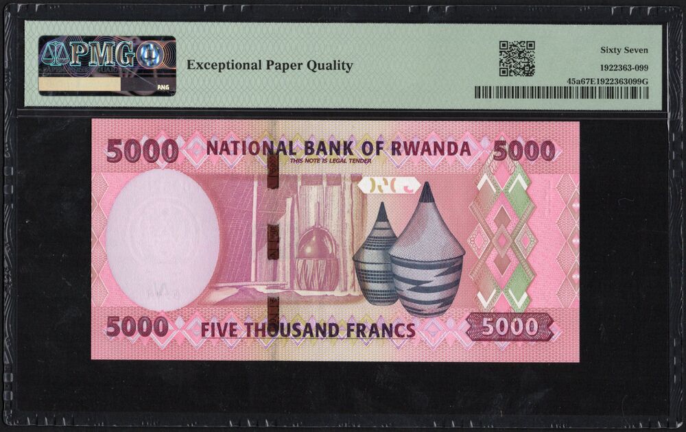 Rwanda - 5000 Francs 2024 - Pick # 45a - PMG 67 EPQ