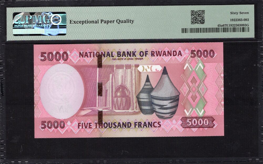 Rwanda - 5000 Francs 2024 - Pick # 45a - PMG 67 EPQ