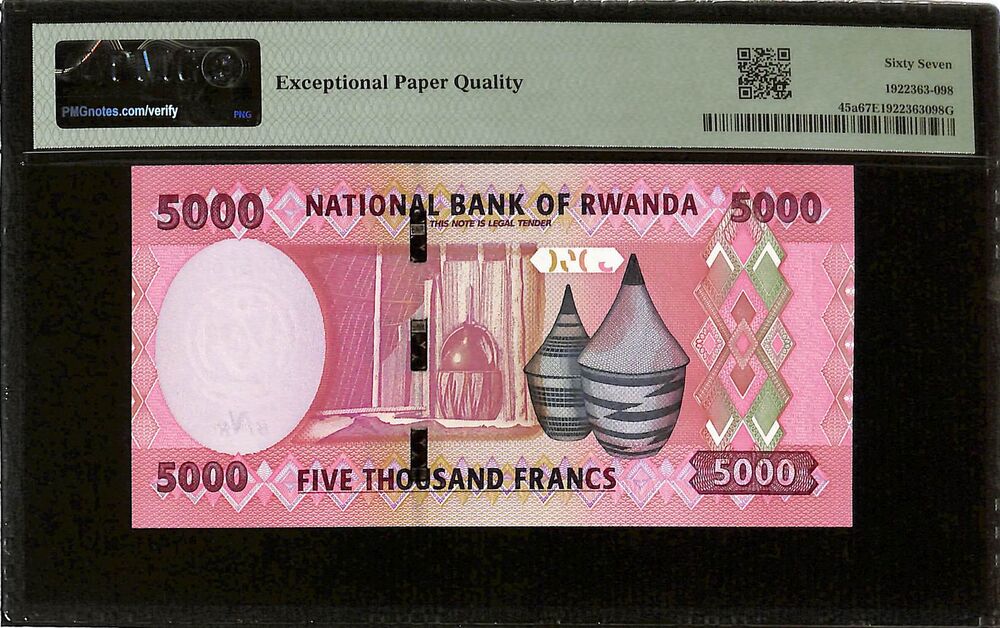 Rwanda - 5000 Francs 2024 - Pick # 45a - PMG 67 EPQ