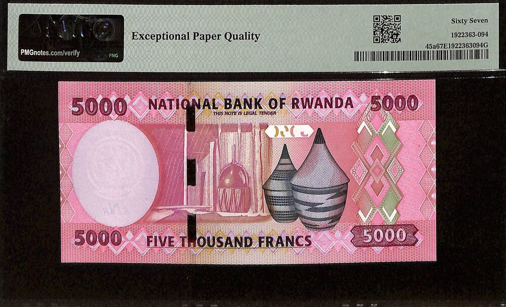 Rwanda - 5000 Francs 2024 - Pick # 45a - PMG 67 EPQ