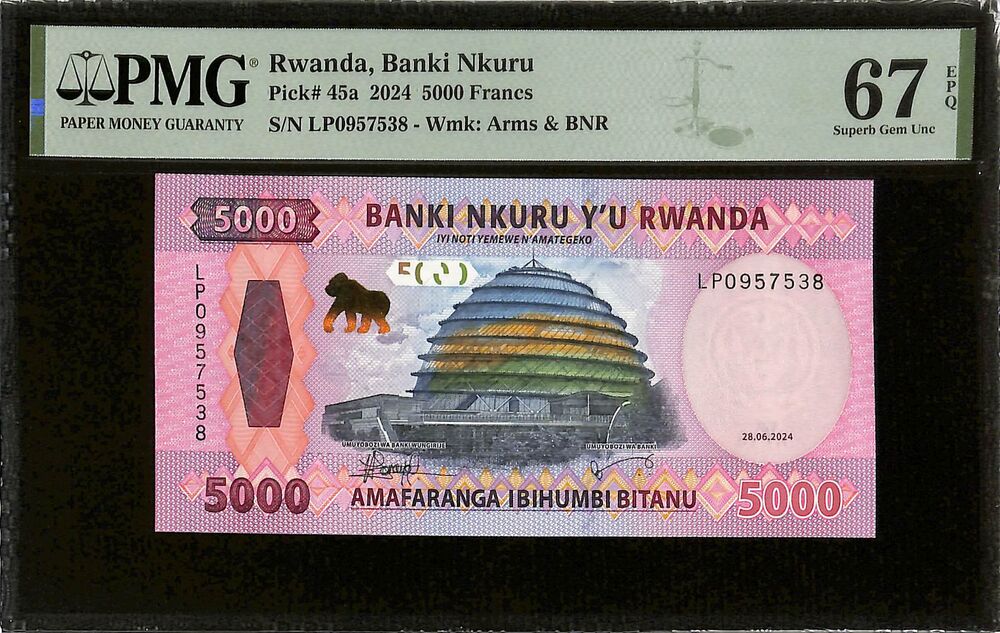 Rwanda - 5000 Francs 2024 - Pick # 45a - PMG 67 EPQ